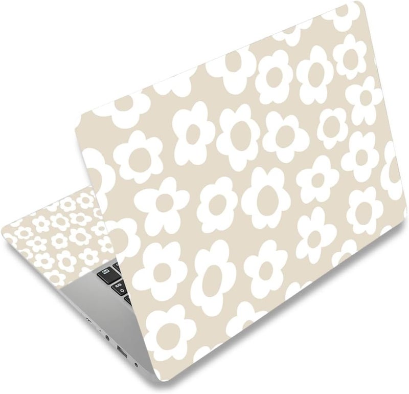 Lauspuck Laptop Skin Sticker Decal, Apricot Flower 13" 13.3" 14" 15" 15.4" 15.6 inch Laptop Netbook PC Notebook Universal Vinyl Reusable Skin Sticker Cover Art Case Protector - Image 1